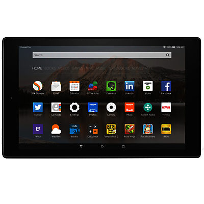 Amazon Fire HD 10 Tablet, Quad-core, Fire OS, 10.1 , Wi-Fi, 16GB Black